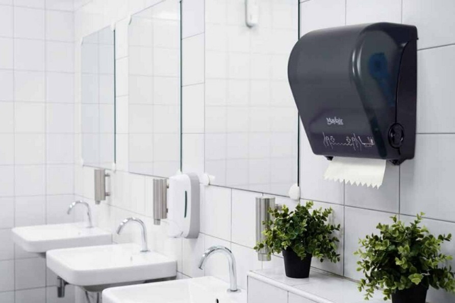 Bathroom with Sellars Mayfair Paper Towel Dispenser
