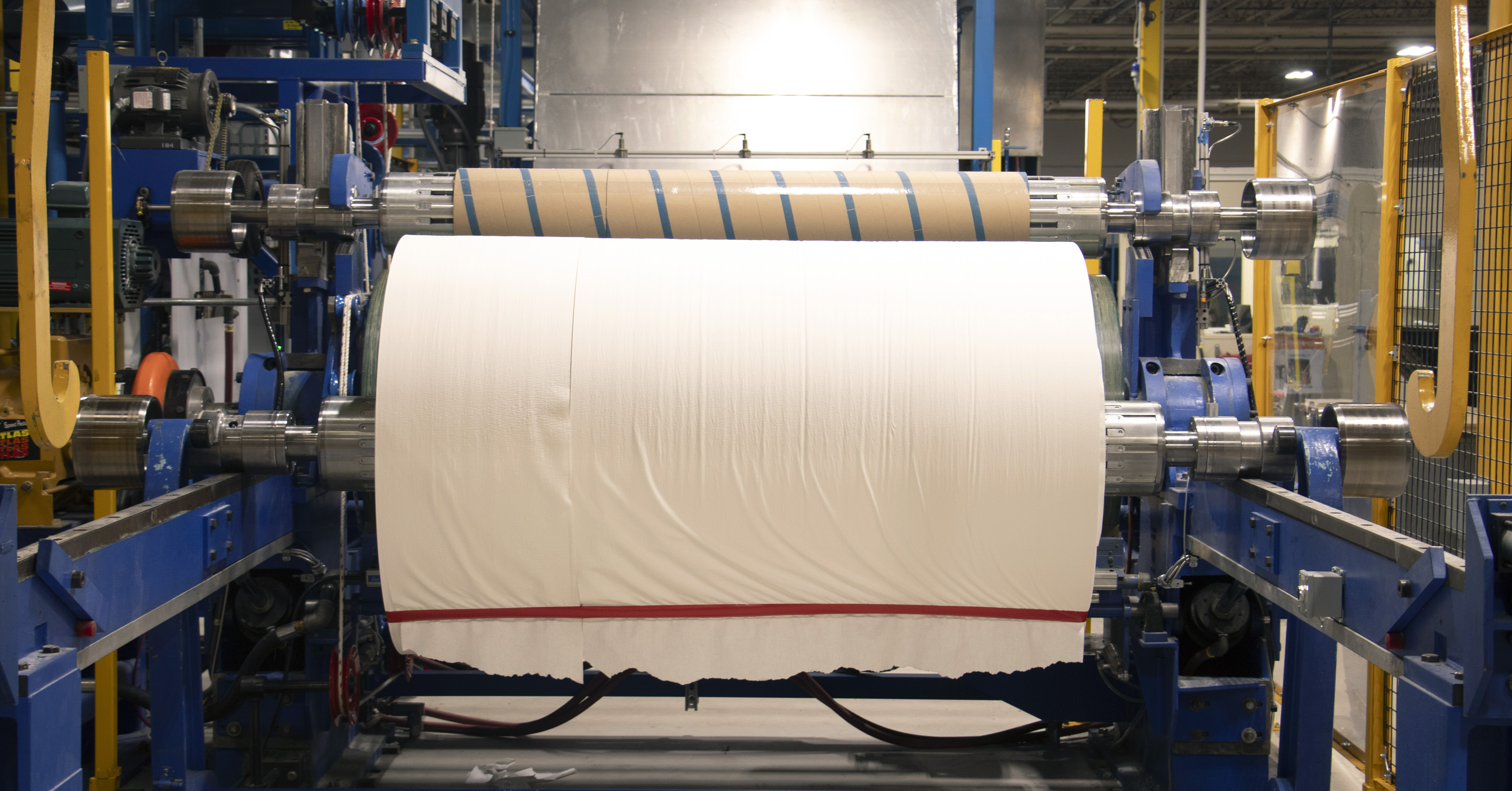 View of a final roll of proprietary DRC paper with Sellars new machinery